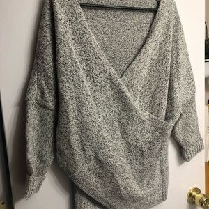 Oversized wrap sweater, S